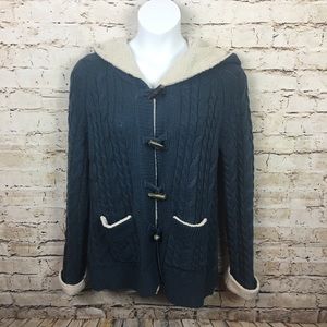 ❌SOLD❌Cabelas Fleece Cableknit Hoodie Cardigan